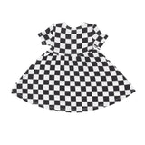 Angel Dear Twirly Short Sleeve Dress - Checkerboard - Let Them Be Little, A Baby & Children's Clothing Boutique