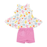 Angel Dear Peplum Tank Top & Biker Short Set - Freshly Picked Floral - Let Them Be Little, A Baby & Children's Clothing Boutique