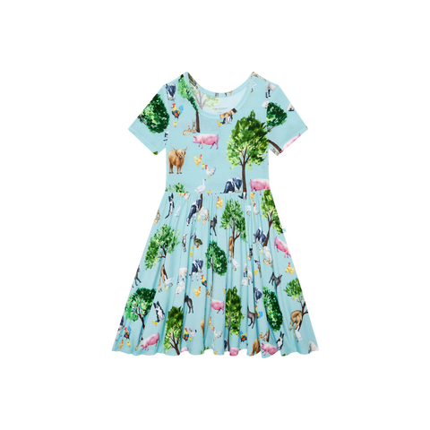 Posh Peanut Short Sleeve Twirl Dress - Brayden - Let Them Be Little, A Baby & Children's Clothing Boutique