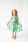 Macaron + Me Short Sleeve Swing Dress - Farm - Let Them Be Little, A Baby & Children's Clothing Boutique