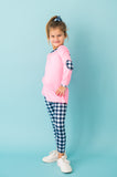 Set Athleisure Lucy Legging - Nantucket Navy Buffalo Check - Let Them Be Little, A Baby & Children's Clothing Boutique