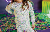 Nola Tawk Long Sleeve Organic Cotton PJ Set - Just Here For The Beads - Let Them Be Little, A Baby & Children's Clothing Boutique