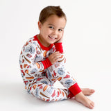 Magnolia Baby Bamboo Blend Long Sleeve PJ Set - Baseball Fever Red - Let Them Be Little, A Baby & Children's Clothing Boutique