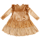 Pink Chicken Kalan Dress - Gold Velour - Let Them Be Little, A Baby & Children's Clothing Boutique