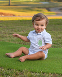 Trotter Street Kids Short Sleeve Polo Short Romper - Golf - Let Them Be Little, A Baby & Children's Clothing Boutique