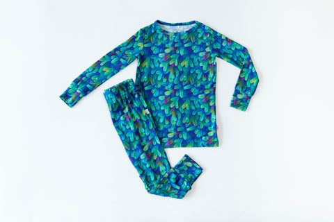 Ollee and Belle Two-Piece Long Sleeve PJ Set - Pine - Let Them Be Little, A Baby & Children's Clothing Boutique