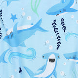 Magnolia Baby Printed Zipper Footie - Shark! - Let Them Be Little, A Baby & Children's Clothing Boutique