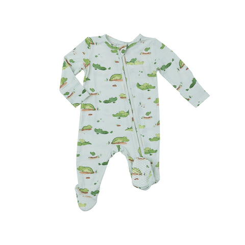 Angel Dear 2 Way Zipper Footie - Alligators - Let Them Be Little, A Baby & Children's Clothing Boutique