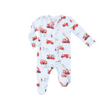 Angel Dear 2 Way Zipper Footie - Firetruck Dalmatians - Let Them Be Little, A Baby & Children's Clothing Boutique