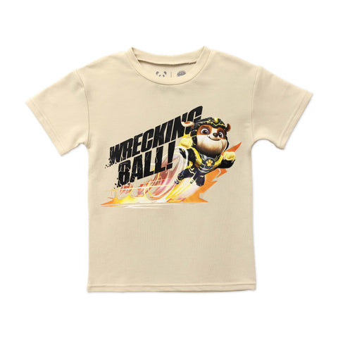 Bellabu Bear Bamboo Blended French Terry Short Sleeve Tee *OVERSIZED FIT* - PAW Patrol Mighty Movie Rubble - Let Them Be Little, A Baby & Children's Clothing Boutique