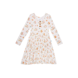 Posh Peanut Long Sleeve Henley Twirl Dress - Clemence - Let Them Be Little, A Baby & Children's Clothing Boutique
