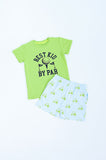 KiKi + Lulu Short Sleeve Graphic Tee and Shorts Set - Who’s Your Caddy (Blue Stripe) - Let Them Be Little, A Baby & Children's Clothing Boutique