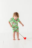 Kiki + Lulu Short Sleeve Collared Shortie Romper - A Bedtime Unlike Any Other (Golf) - Let Them Be Little, A Baby & Children's Clothing Boutique