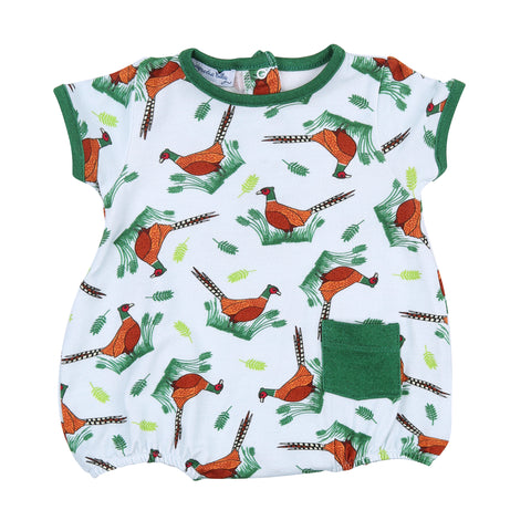 Magnolia Baby Bamboo Blend Short Sleeve Bubble - Pheasant - Let Them Be Little, A Baby & Children's Clothing Boutique