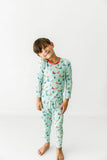 Macaron + Me Long Sleeve Toddler PJ Set - Reindeer - Let Them Be Little, A Baby & Children's Clothing Boutique