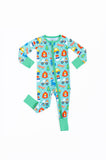 Kiki + Lulu Zip Romper w/ Convertible Foot - Merry Rex-mas - Let Them Be Little, A Baby & Children's Clothing Boutique