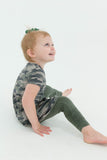 Ollee and Belle Short Sleeve Peplum w/ Legging Set - Hunter - Let Them Be Little, A Baby & Children's Clothing Boutique