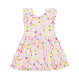 Macaron + Me Flutter Sleeve Swing Dress - Candy Shop - Let Them Be Little, A Baby & Children's Clothing Boutique