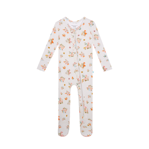 Posh Peanut Ruffled Zipper Footie - Clemence - Let Them Be Little, A Baby & Children's Clothing Boutique
