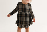 Posh Peanut Long Sleeve Ruffled Bodysuit Dress - Sanders - Let Them Be Little, A Baby & Children's Clothing Boutique