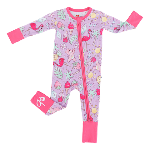 Birdie Bean Zip Romper w/ Convertible Foot - Care Bears Baby™ We Love Summer - Let Them Be Little, A Baby & Children's Clothing Boutique