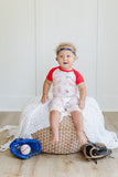 Sweet Bay Clothing Raglan Shortie Romper - Baseball Snacks - Let Them Be Little, A Baby & Children's Clothing Boutique
