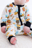 Birdie Bean Zip Romper w/ Convertible Foot - Oakley - Let Them Be Little, A Baby & Children's Clothing Boutique