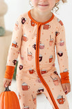 Kiki + Lulu Zip Romper w/ Convertible Foot - Pumpkin Spice - Let Them Be Little, A Baby & Children's Clothing Boutique