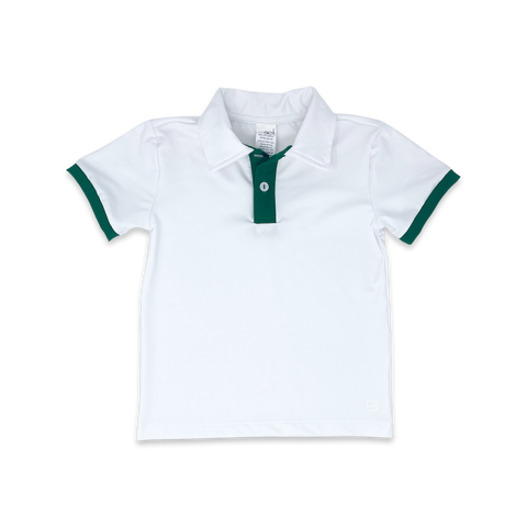 Set Athleisure Parker Polo - Pure Coconut / Augusta Green - Let Them Be Little, A Baby & Children's Clothing Boutique