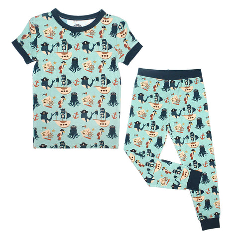 Emerson & Friends Short Sleeve Bamboo PJ Set - Pirate’s Life - Let Them Be Little, A Baby & Children's Clothing Boutique