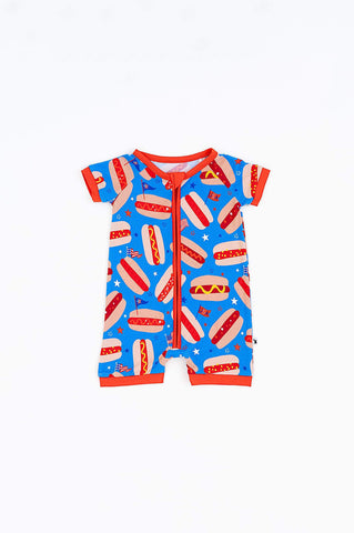 Kiki + Lulu Shortie Romper - Hot Dog - Let Them Be Little, A Baby & Children's Clothing Boutique