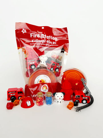 Earth Grown KidDoughs Sensory Dough Play Kit  - Fire Station (Scented)