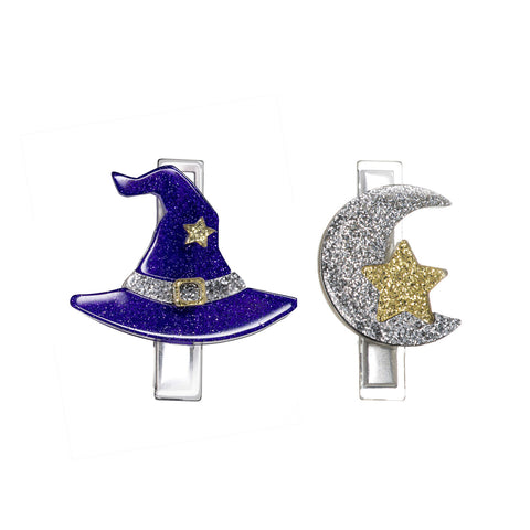 Lilies & Roses Alligator Clip - Witch Hat & Moon Glitter - Let Them Be Little, A Baby & Children's Clothing Boutique