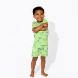 Bellabu Bear 2 piece Short Sleeve w/ Shorts PJ Set - Soccer - Let Them Be Little, A Baby & Children's Clothing Boutique