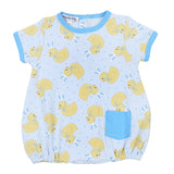 Magnolia Baby Printed Short Sleeve Bubble - Bunny Ears Blue - Let Them Be Little, A Baby & Children's Clothing Boutique