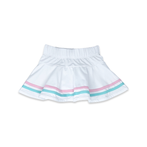 Set Athleisure Callie Skort - Pure Coconut / Totally Turquoise / Flamingo Pink - Let Them Be Little, A Baby & Children's Clothing Boutique