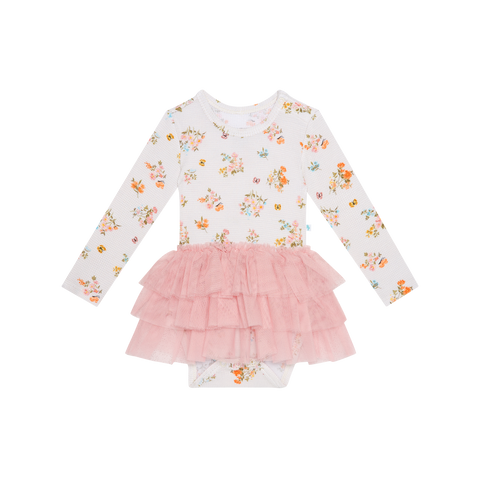 Posh Peanut Long Sleeve Tulle Skirt Bodysuit - Clemence - Let Them Be Little, A Baby & Children's Clothing Boutique