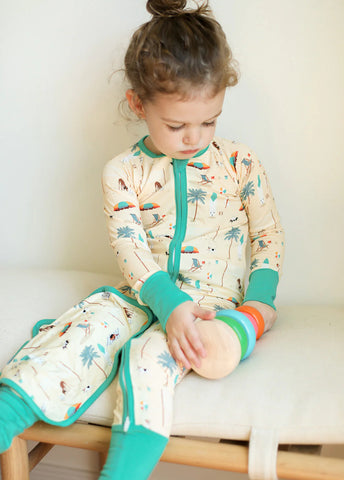 Southern Slumber Double Zipper Bamboo Sleeper - Beach Dogs - Let Them Be Little, A Baby & Children's Clothing Boutique