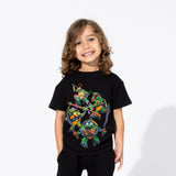 Bellabu Bear Bamboo Blended French Terry Short Sleeve Tee *OVERSIZED FIT* - Teenage Mutant Ninja Turtles Mutant Mayhem Obsidian Black - Let Them Be Little, A Baby & Children's Clothing Boutique