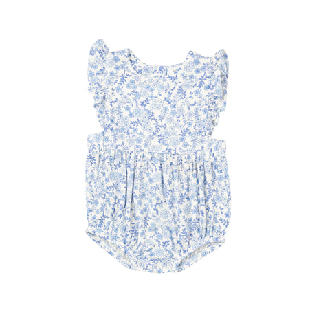 Angel Dear Sunsuit - Blue Calico Floral - Let Them Be Little, A Baby & Children's Clothing Boutique