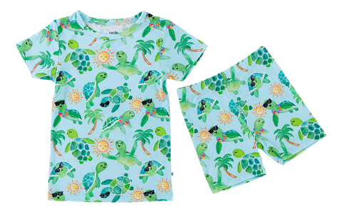 Birdie Bean Short Sleeve w/ Shorts 2 Piece PJ Set - Myrtle - Let Them Be Little, A Baby & Children's Clothing Boutique