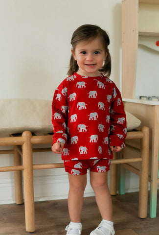 Southern Slumber Bamboo Sweatshirt Set - Elephant - Let Them Be Little, A Baby & Children's Clothing Boutique