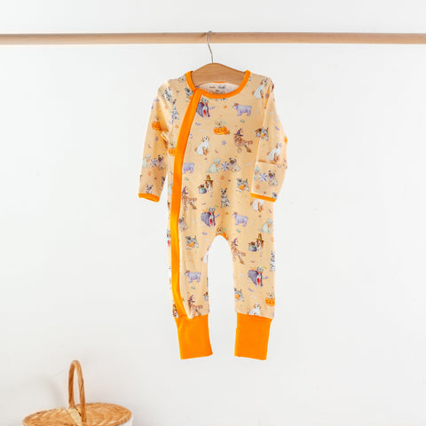 Nola Tawk Organic Cotton Convertible Zip Pajama - Paws-itively Spooky - Let Them Be Little, A Baby & Children's Clothing Boutique