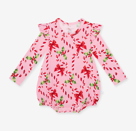 Posh Peanut Long Sleeve Ruffled Bubble Romper - Helen - Let Them Be Little, A Baby & Children's Clothing Boutique