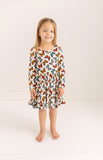 Posh Peanut Long Sleeve Ruffled Twirl Dress - Larisa (Ribbed) - Let Them Be Little, A Baby & Children's Clothing Boutique