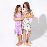 Bellabu Bear Girls Short Sleeve Dress - IF Movie Purple - Let Them Be Little, A Baby & Children's Clothing Boutique