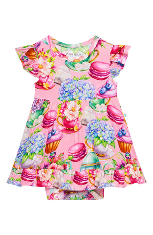 Posh Peanut Short Sleeve Ruffled Bodysuit Dress - Elizabeth - Let Them Be Little, A Baby & Children's Clothing Boutique
