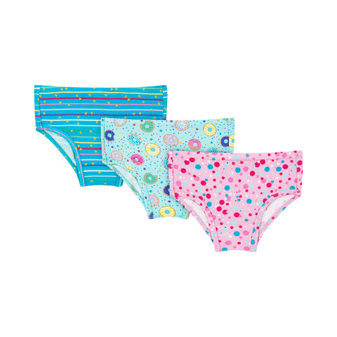 Macaron + Me 3 Pack Panty - Turquoise Donuts - Let Them Be Little, A Baby & Children's Clothing Boutique