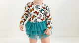 Posh Peanut Long Sleeve Tulle Skirt Bodysuit - Larisa (Ribbed) - Let Them Be Little, A Baby & Children's Clothing Boutique