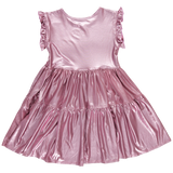Pink Chicken Polly Dress - Light Pink Lame - Let Them Be Little, A Baby & Children's Clothing Boutique